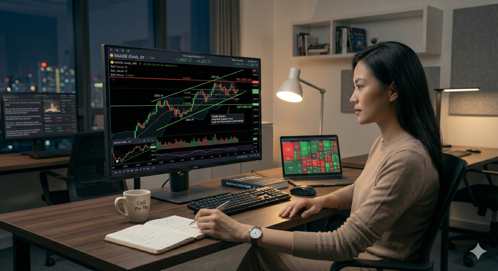 Hướng dẫn phân tích biểu đồ vàng XAUUSD trong forex cho người mới