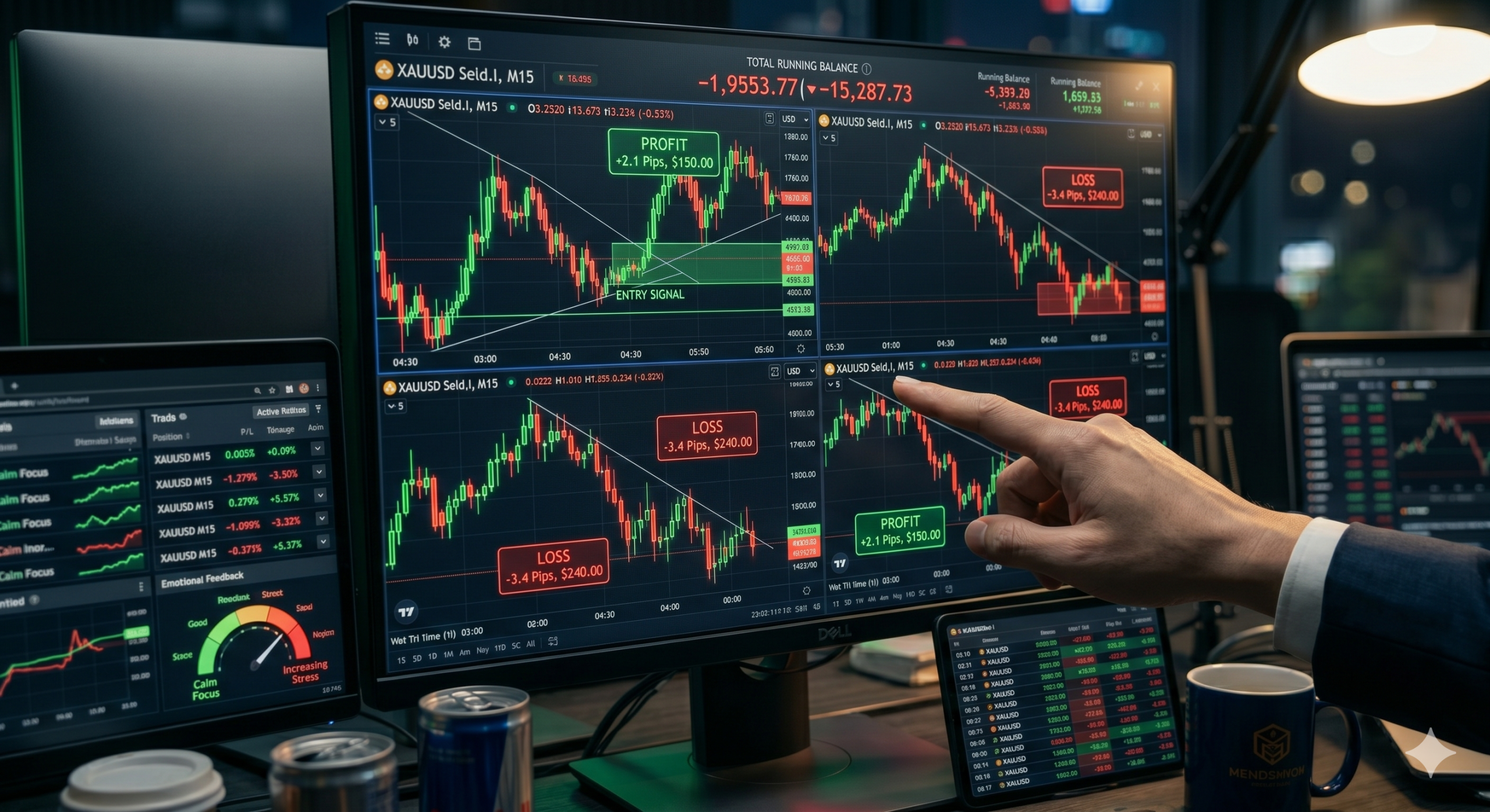 Tâm lý và quản lý lệnh khi scalping vàng M15 trong giao dịch forex